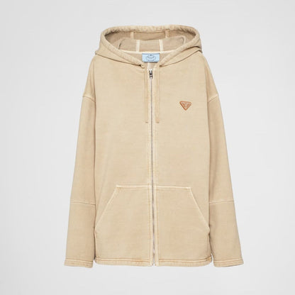 Cotton fleece hoodie jacket