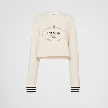 Oversized cotton fleece sweatshirt