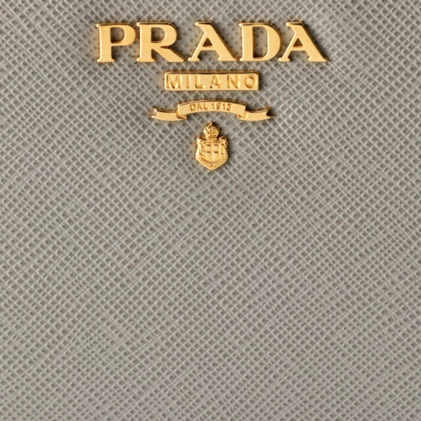 Prada Small Saffiano Leather Wallet Grey and Blue