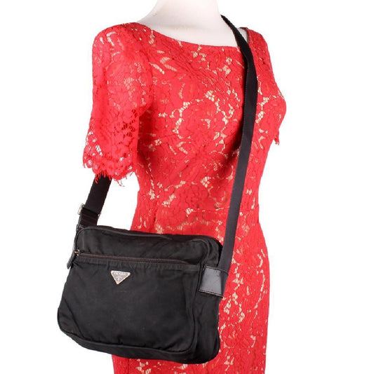 Nylon Black Crossbody Bag ( )