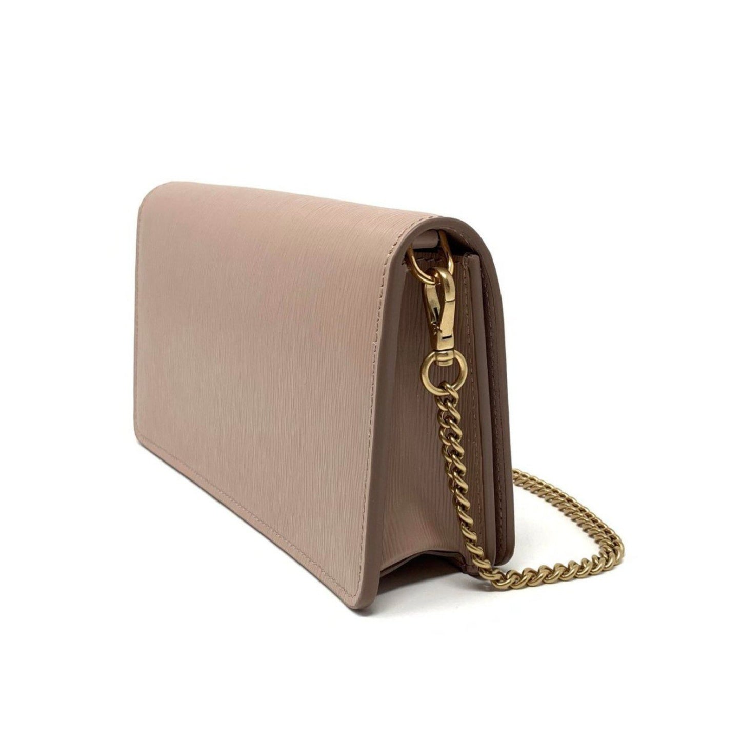 Prada Cipria Beige Vitello Move Leather Chain Wallet Crossbody Bag