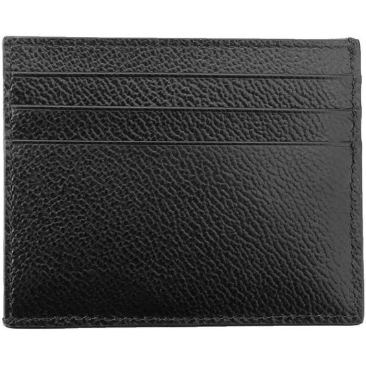 Prada Vitello Micro Grain Black Triangle Logo Cardholder Wallet