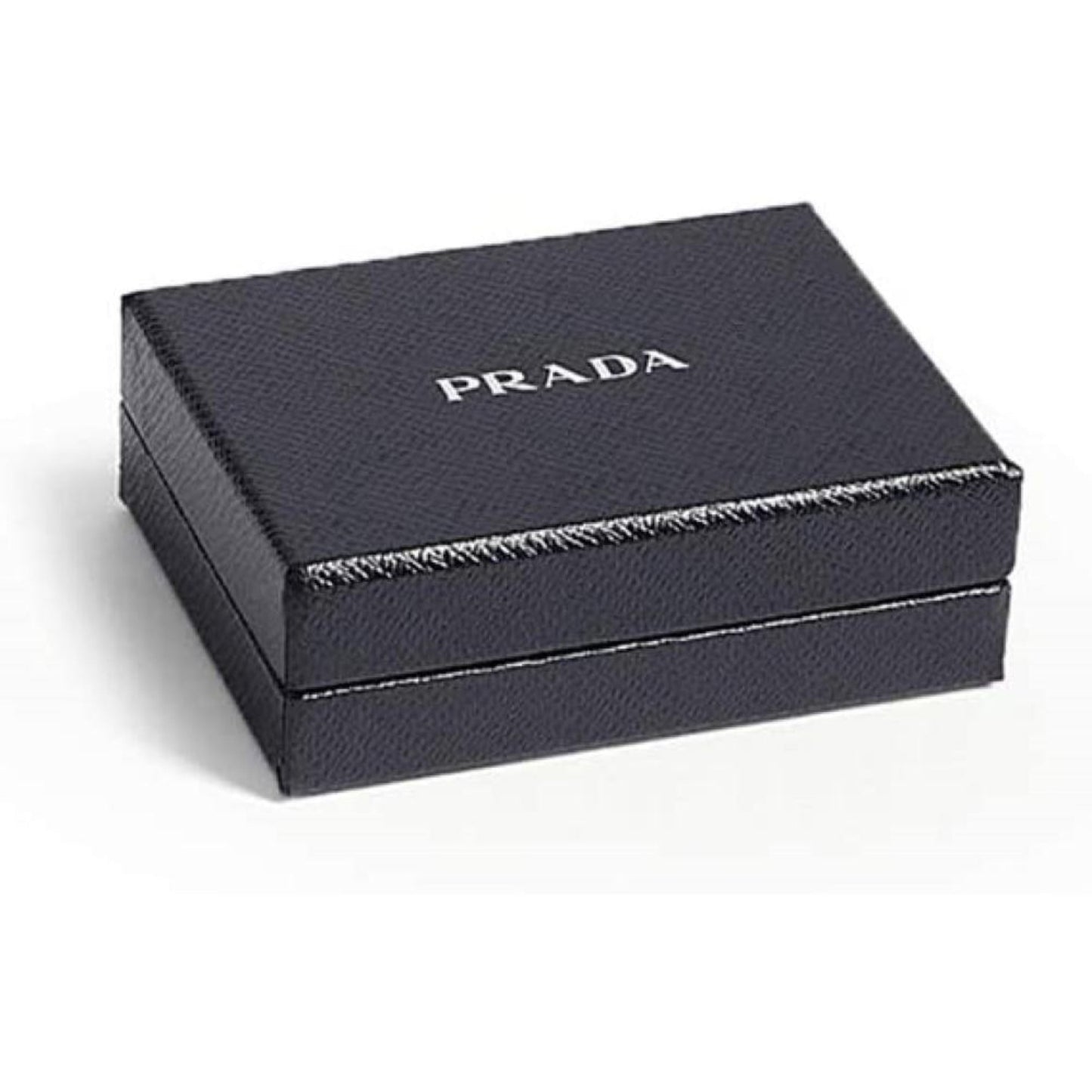 Prada Vitello Micro Grain Black Triangle Logo Cardholder Wallet