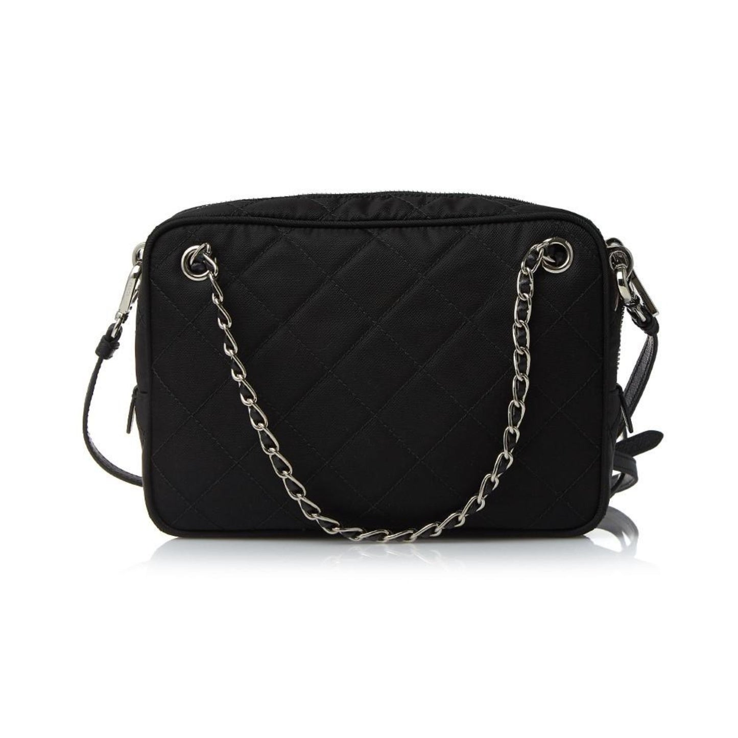 Prada Re-Edtion Nylon Quilted Black Triangle Logo Crossbody Bag