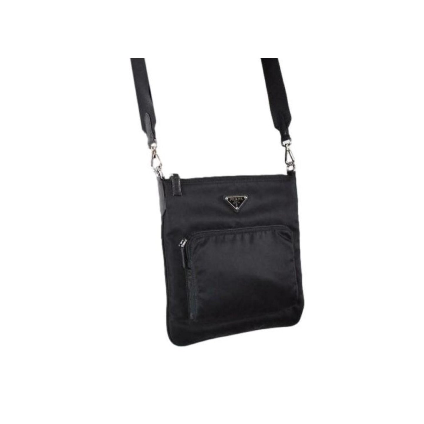 Prada Tessuto Nylon Sport Black Messenger Crossbody Bag