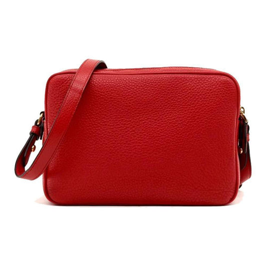 Prada Women's Red Vitello Phenix Leather Crossbody Handbag Small