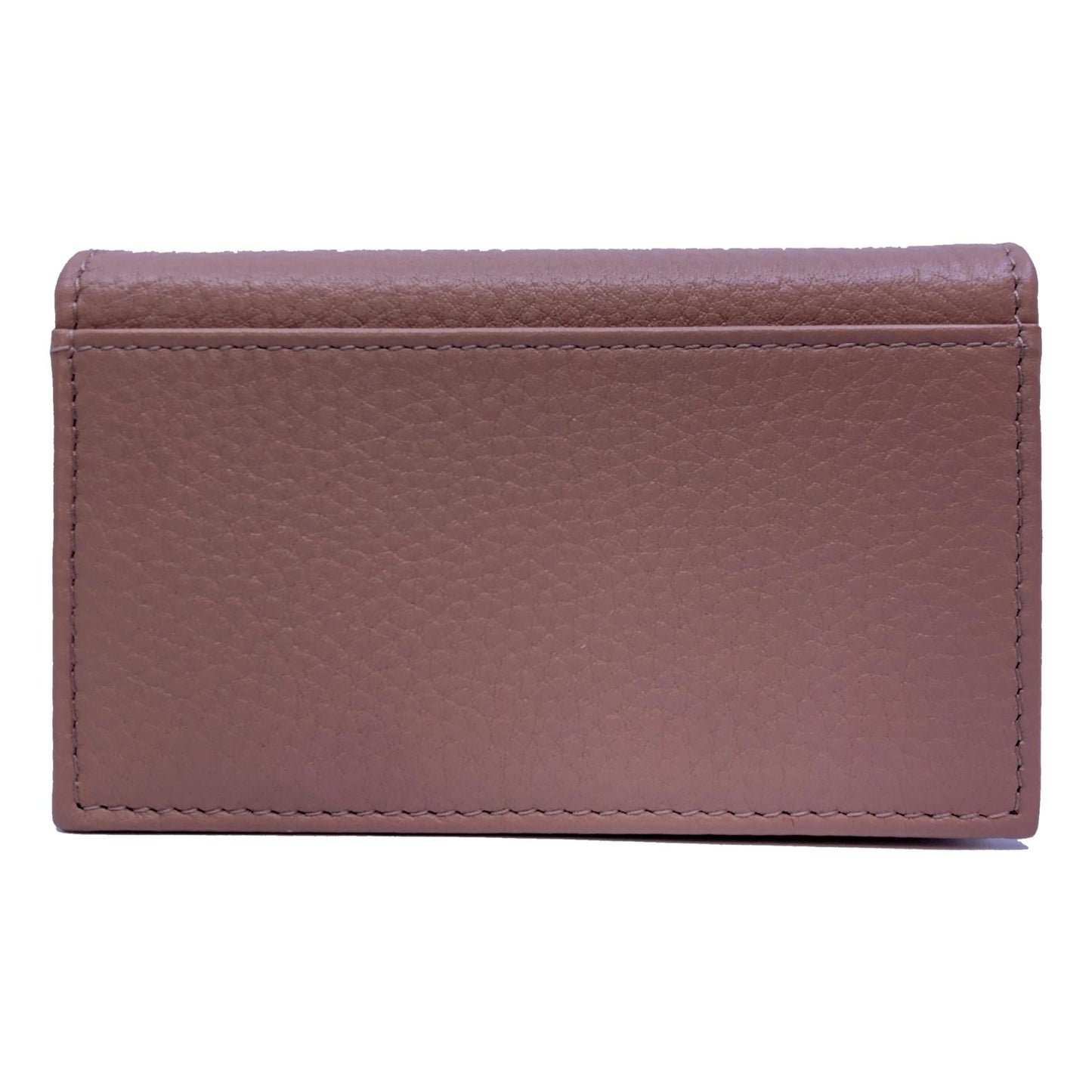 Prada Women's Vitello Grain Cipria Beige Leather Card Case Wallet