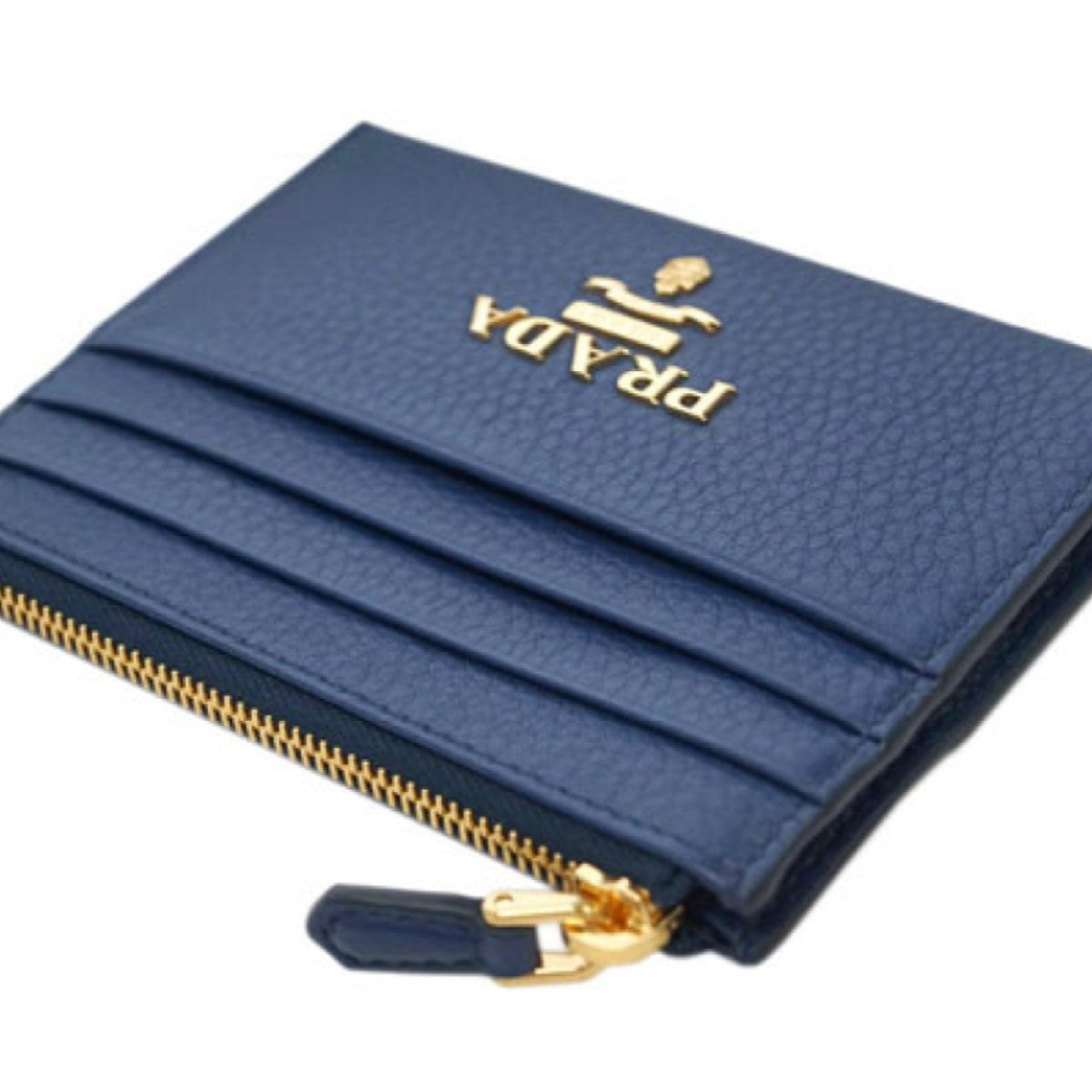 Prada Blue Saffiano Leather Card Holder