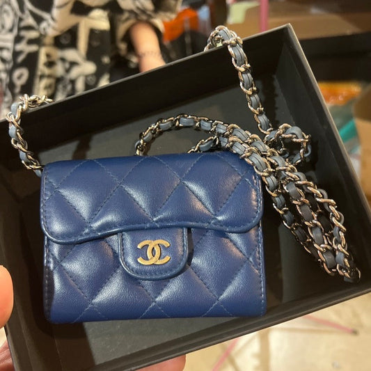 Chanel Blue Wallet on Chain Bag