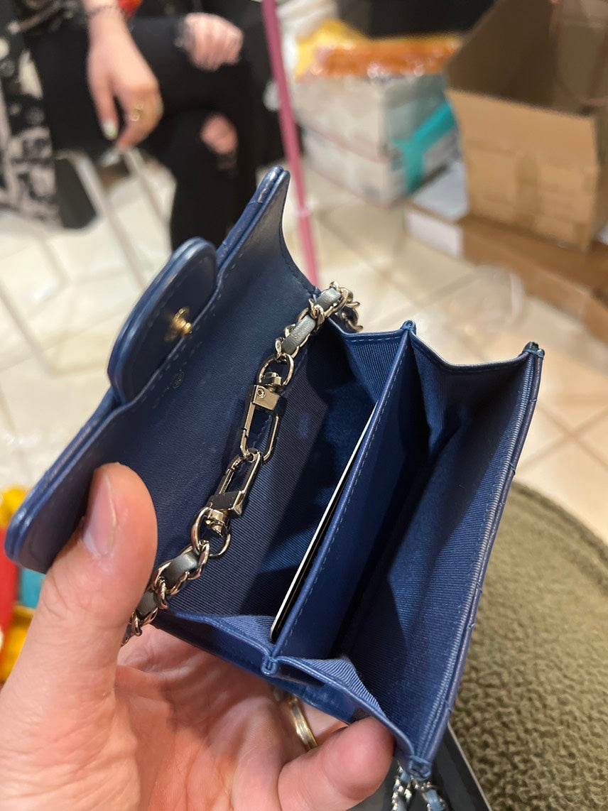 Chanel Blue Wallet on Chain Bag