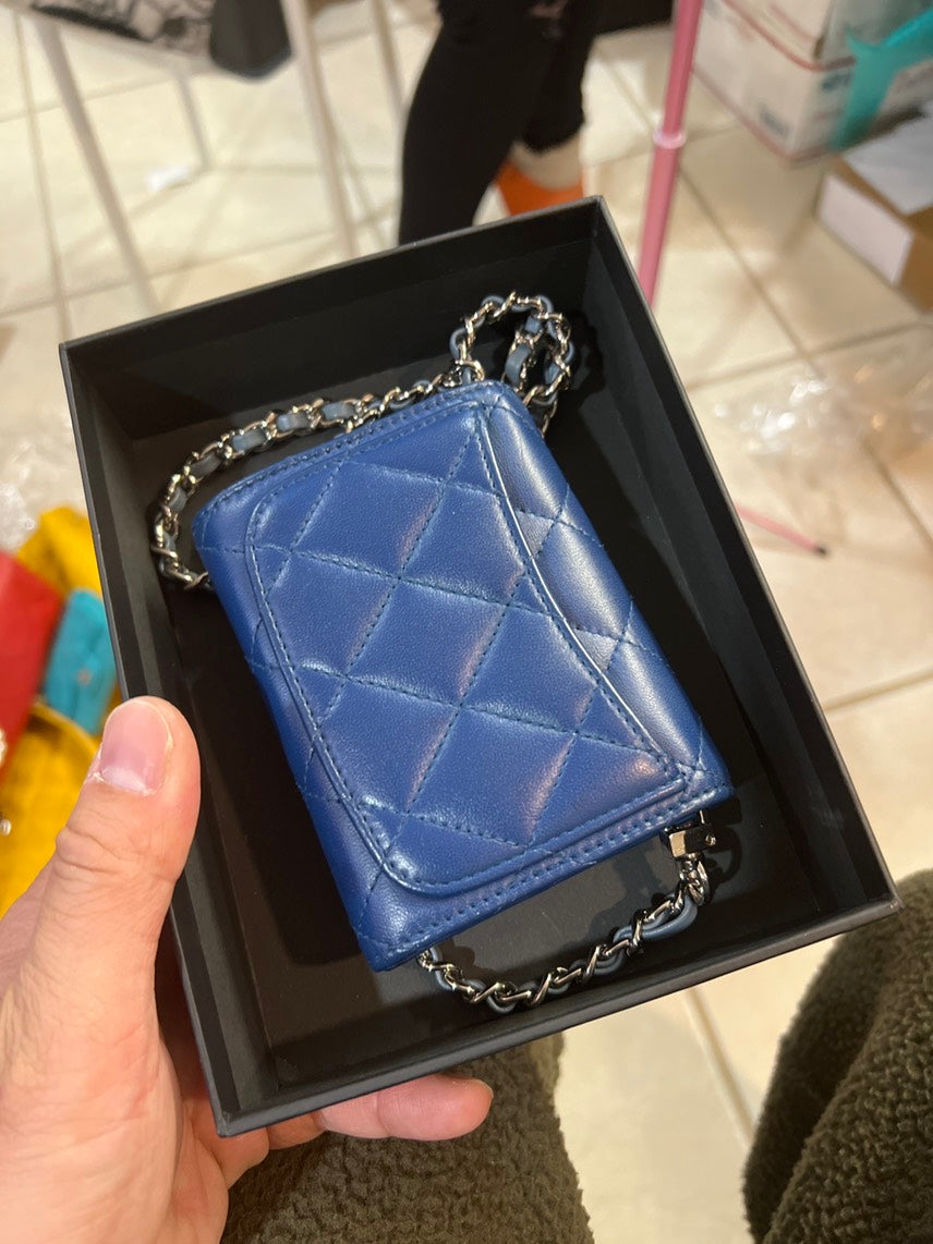 Chanel Blue Wallet on Chain Bag