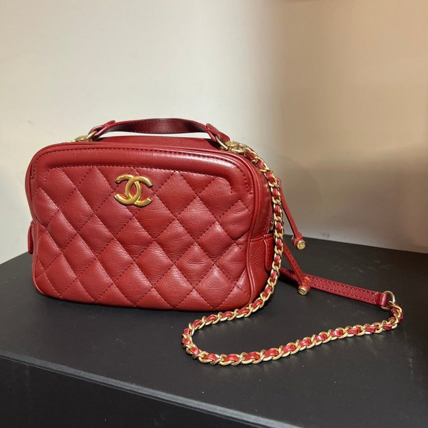 Chanel Dark Red CC Crossbody Bag