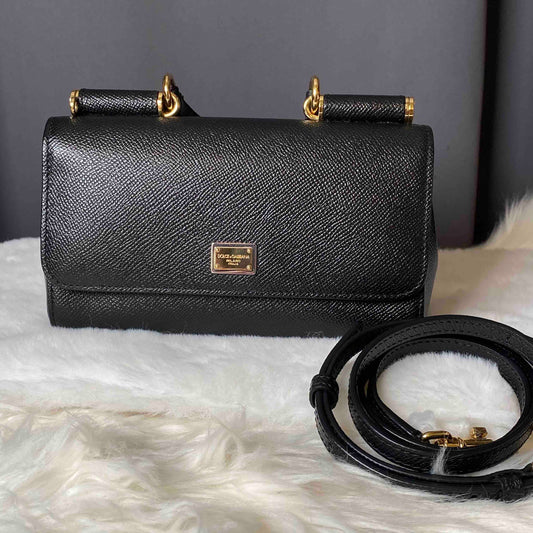 Dolce & Gabbana Black Leather Crossbody Bag - Preloved