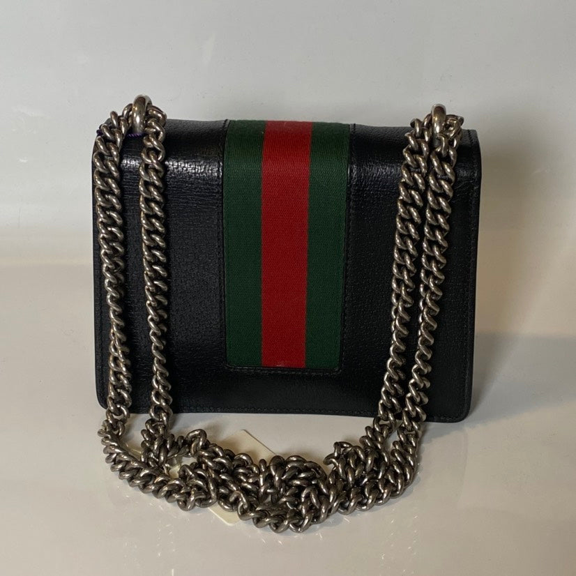 Gucci Dionysus Black Leather Crossbody Bag