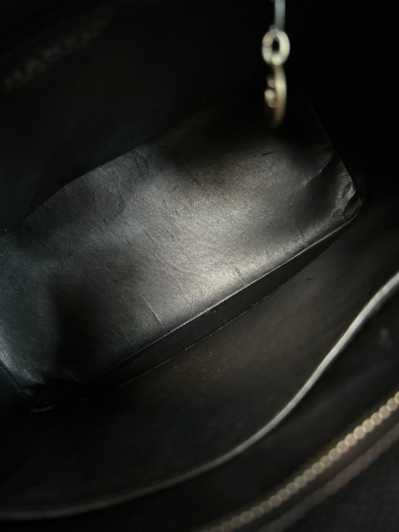 Chanel Medallion Tote Bag Black Caviar Leather