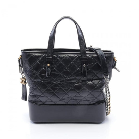 Chanel Gabriel De Chanel Handbag Leather Black Combination Metal Fittings 2way 887124 - Condition B