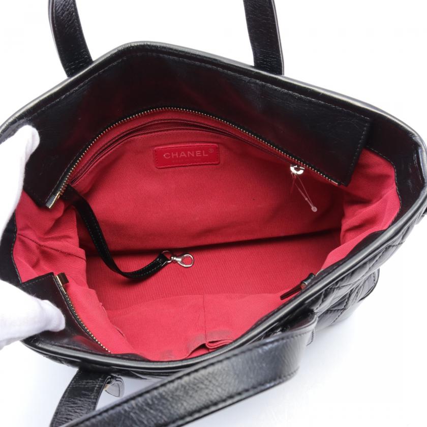 Chanel Gabriel De Chanel Handbag Leather Black Combination Metal Fittings 2way 887124 - Condition B