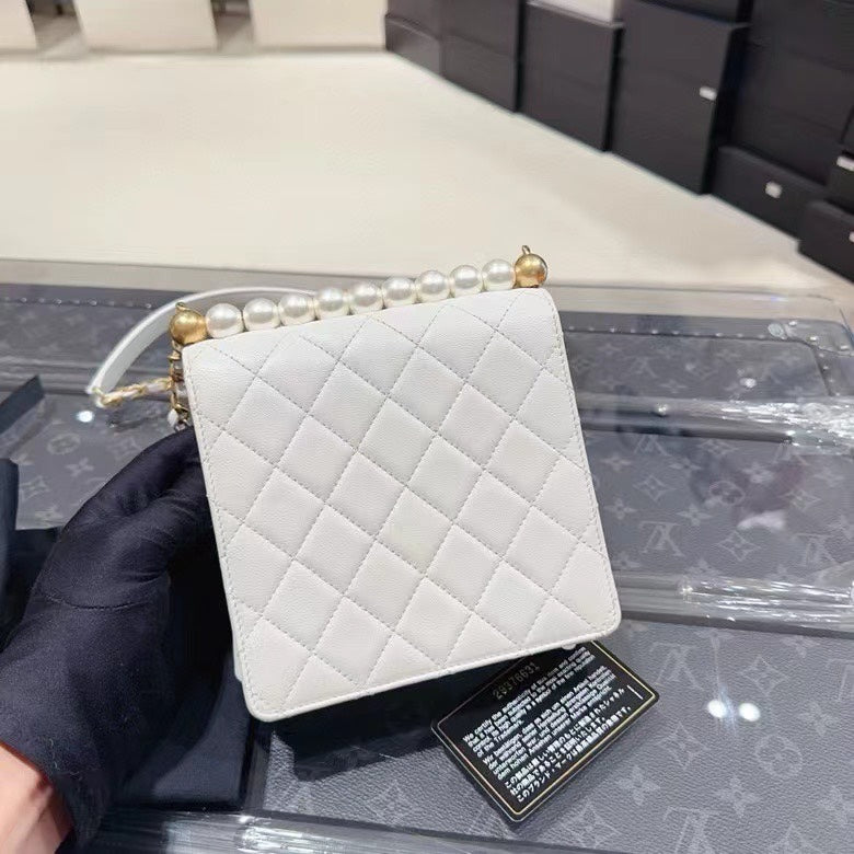 Chanel CF Pearl Bag 15*17cm with Card