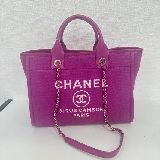 Chanel Deauville 2way Tote Bag IC Chipped 6190 32