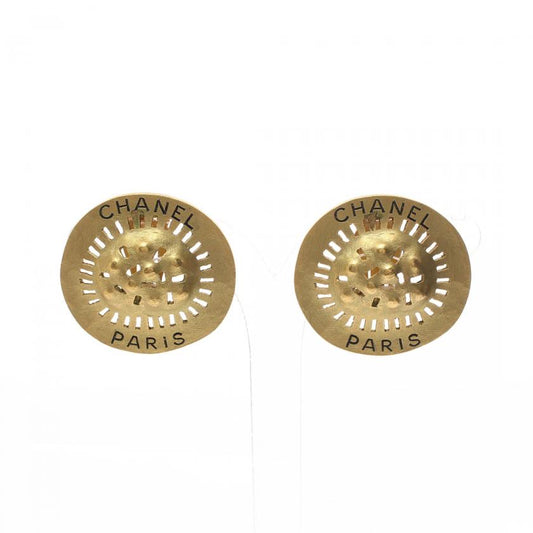 Chanel Earrings GP Gold Logo 94P 897015 - Condition B
