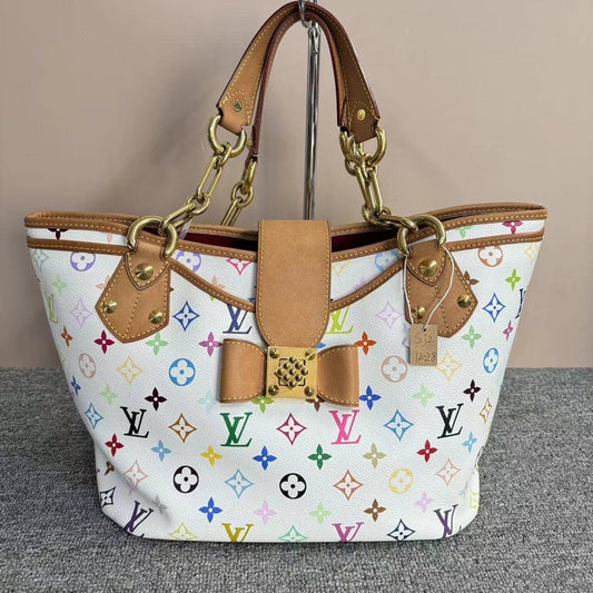 Louis Vuitton Annie Multicolor White Monogram Bag Medium