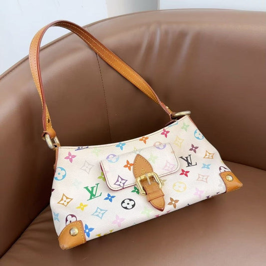 Louis Vuitton Multicolore White Canvas Pochette Bag Medium