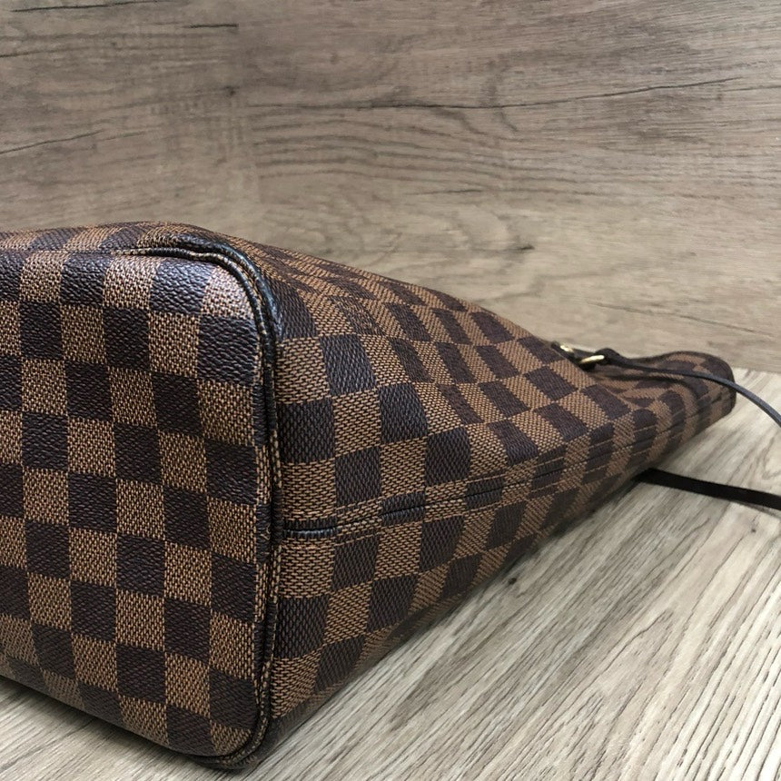 Louis Vuitton Neverfull MM Damier Ebene Tote Bag Brown Medium Size