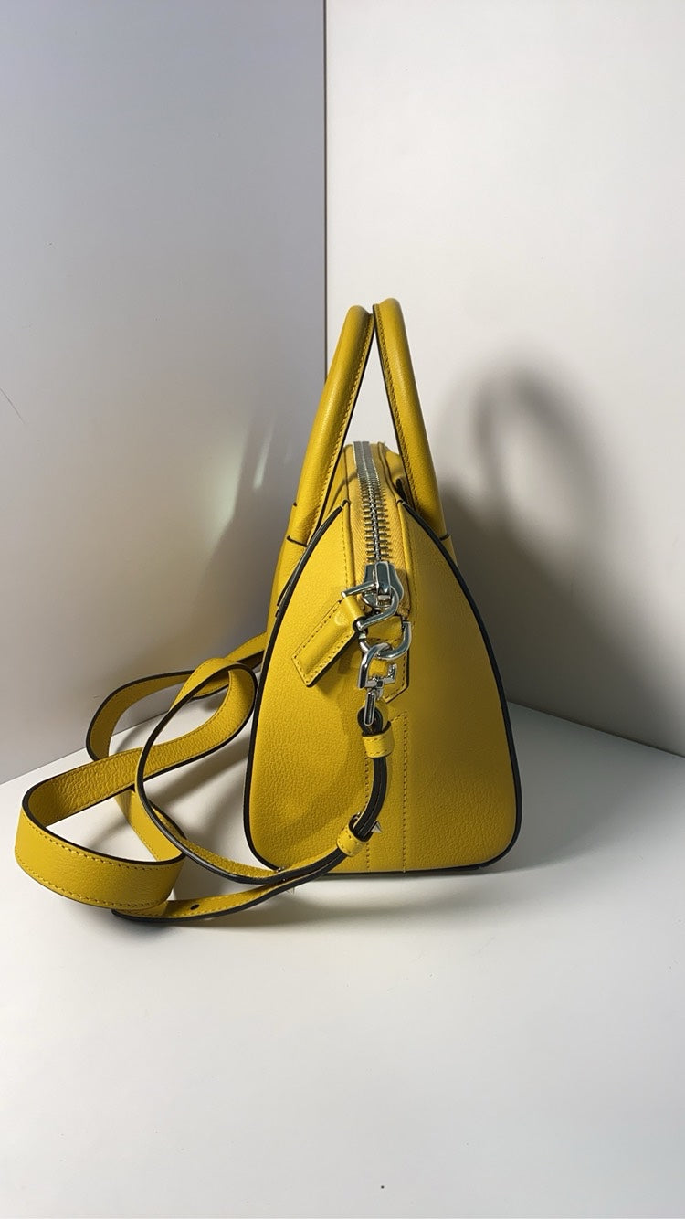 Givenchy Antigona Yellow Leather Mini Crossbody Bag