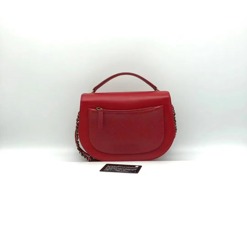 Chanel Saddle Bag Red