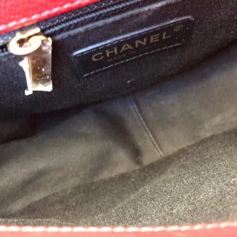 Chanel Saddle Bag Red