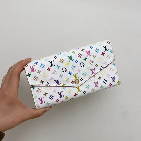 Louis Vuitton Multicolore Sarah Wallet White