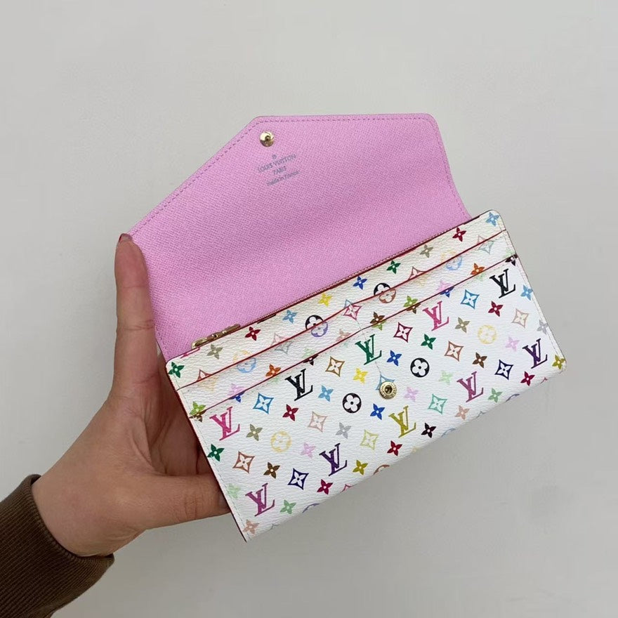 Louis Vuitton Multicolore Sarah Wallet White
