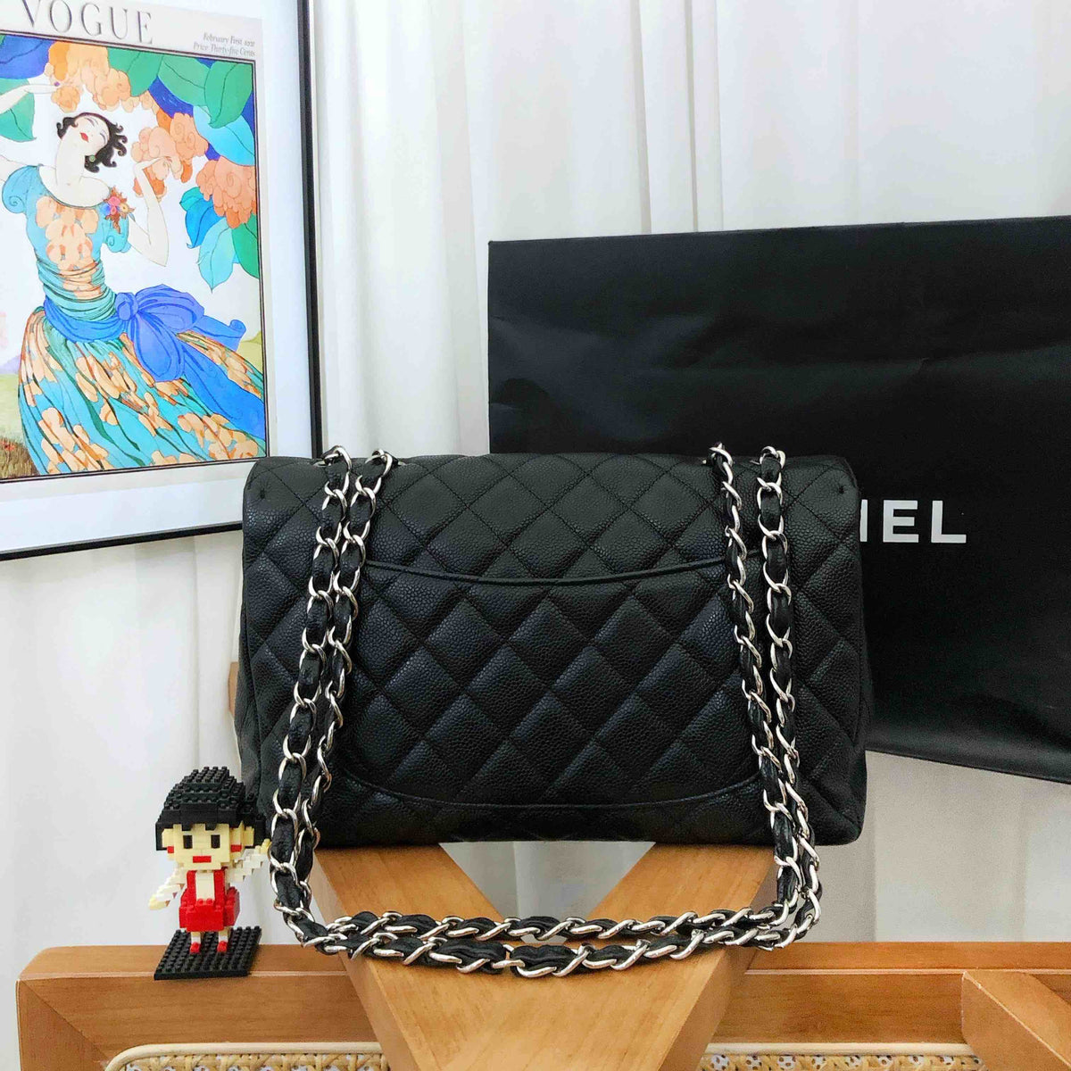 Chanel Jumbo Classic Flap Bag Black Quilted Leather
