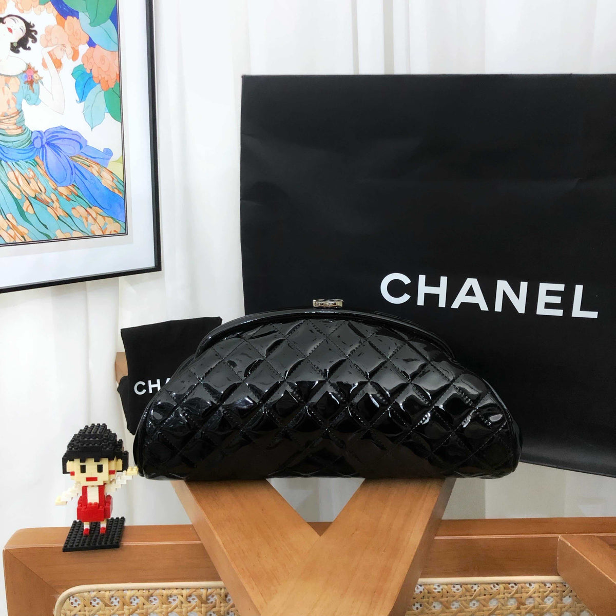 Chanel Quilted Black Clutch Bag  2011