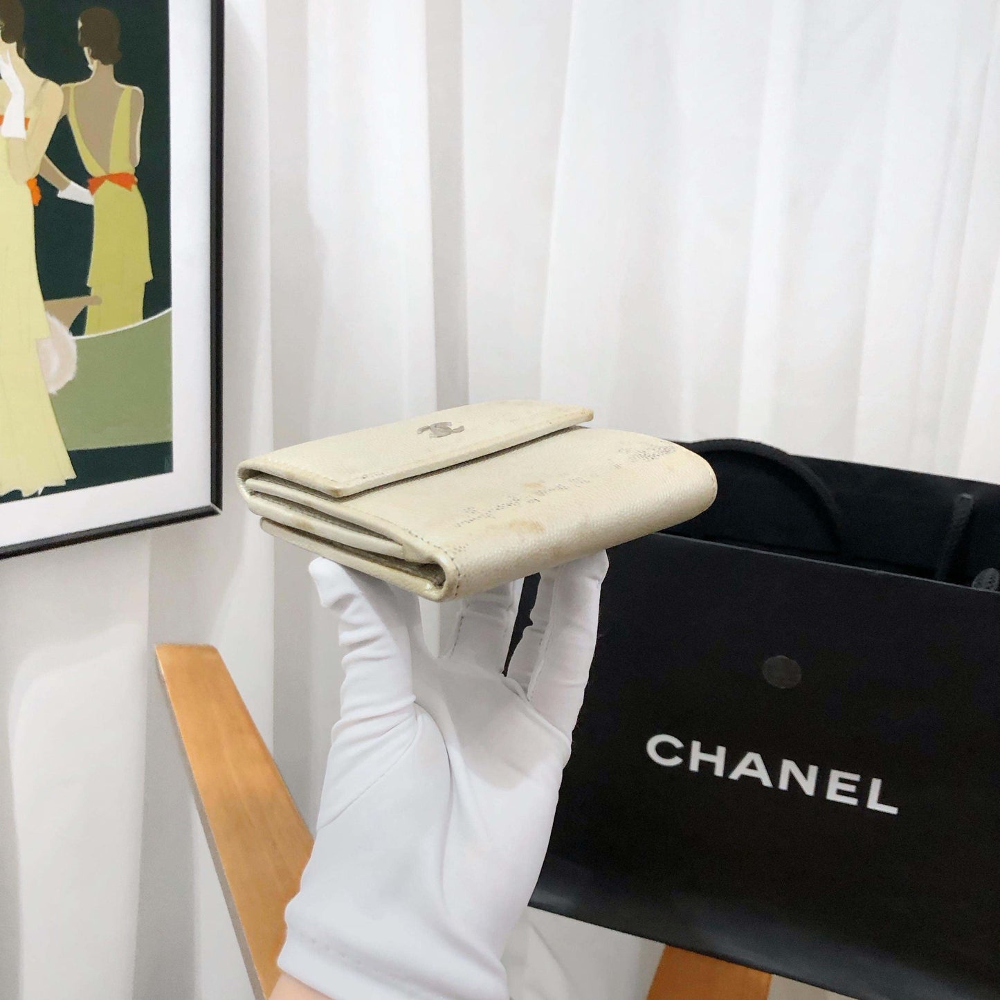 Chanel Beige Wallet -  Classic Style