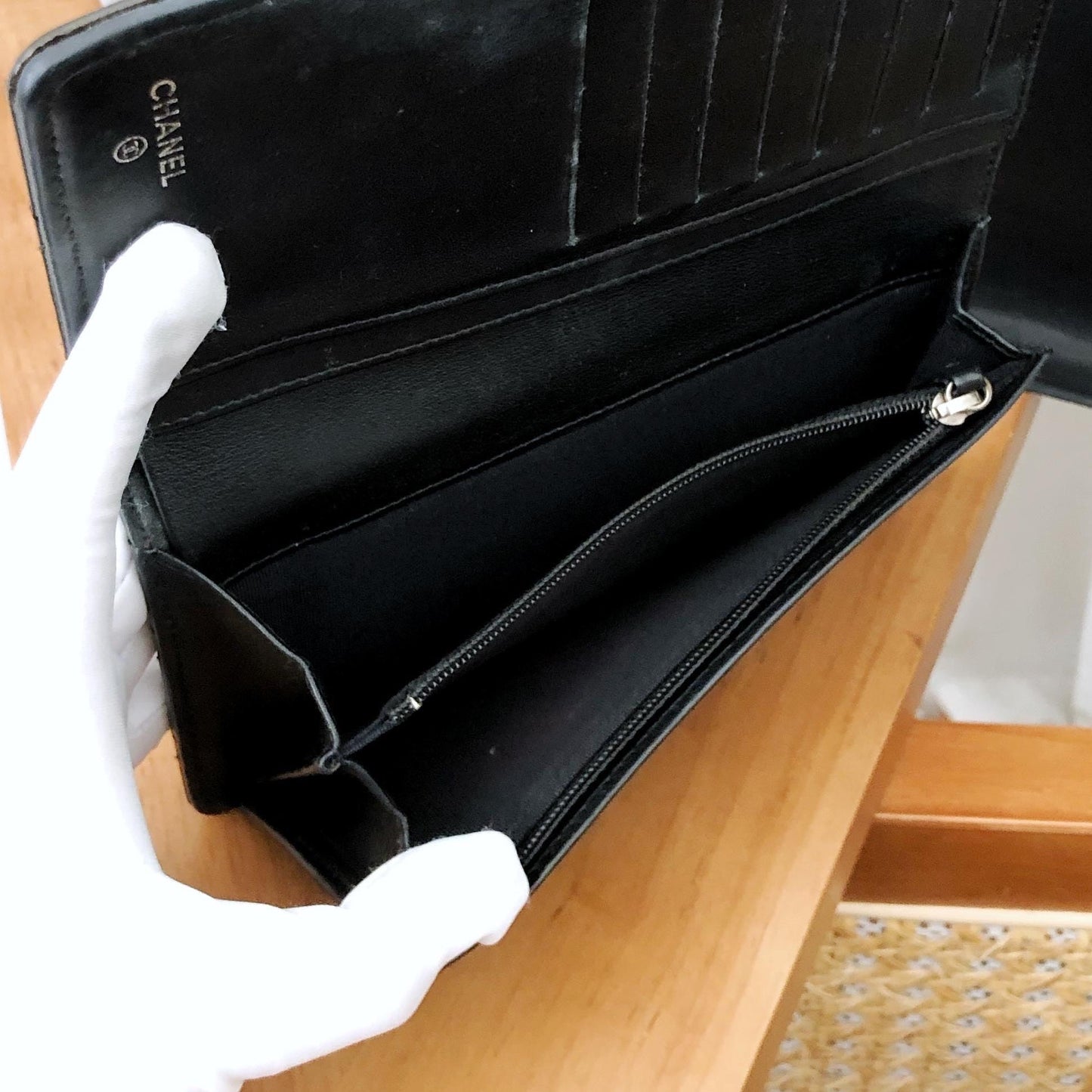 Chanel Quilted Black Wallet