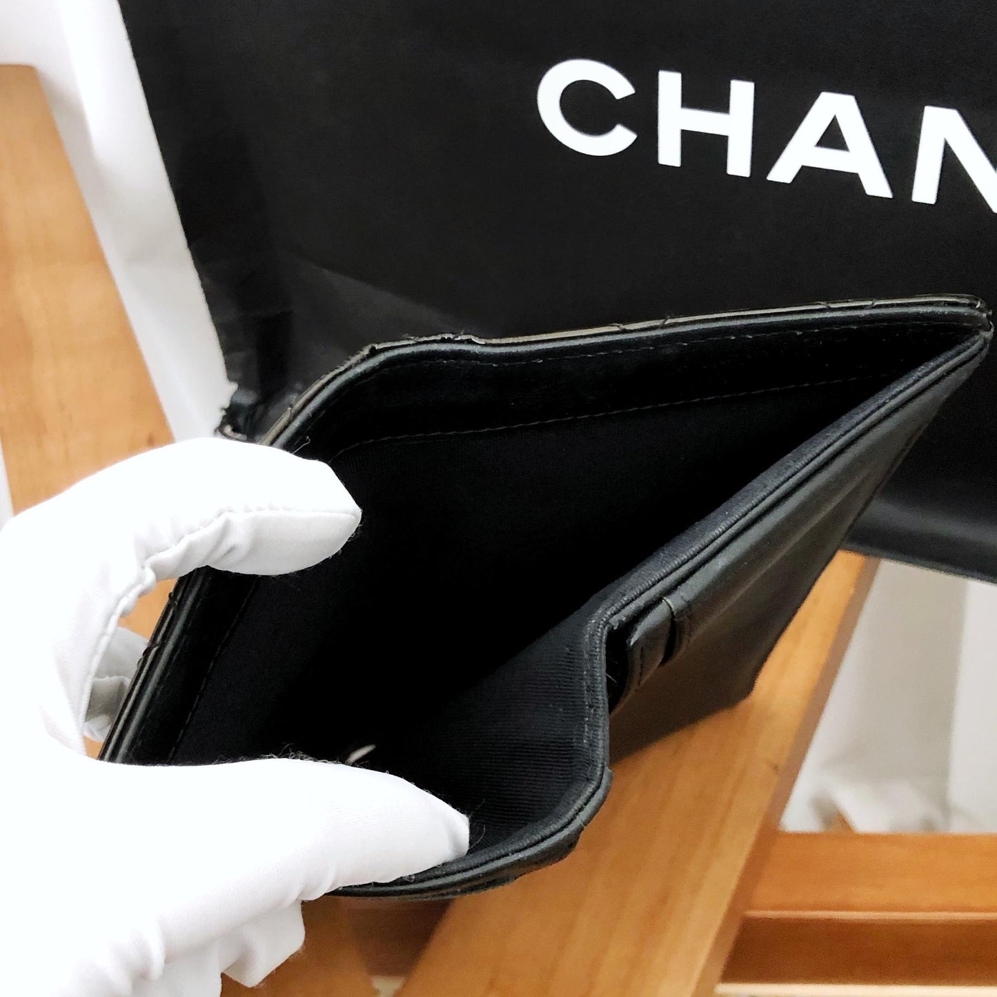 Chanel Quilted Black Wallet