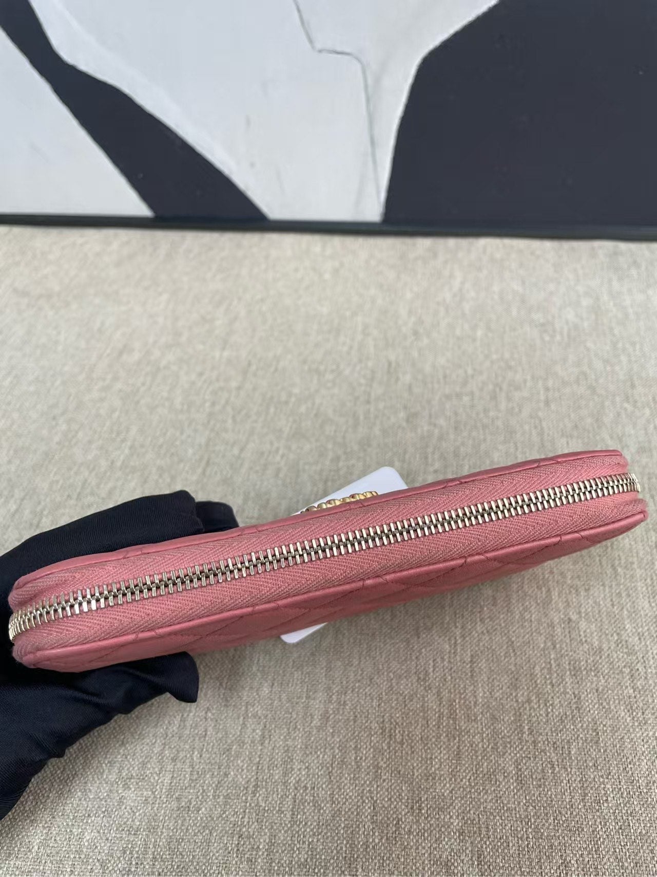 Preloved Chanel 2019 Classic Pink Leather Wallet - Vintage Designer Bag