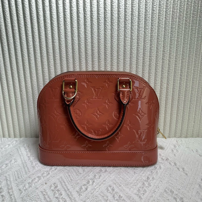 Preloved Louis Vuitton Alma BB Bag Caramel Patent Leather
