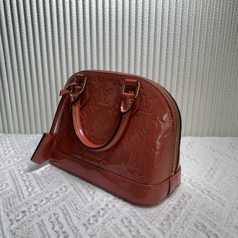 Preloved Louis Vuitton Alma BB Bag Caramel Patent Leather
