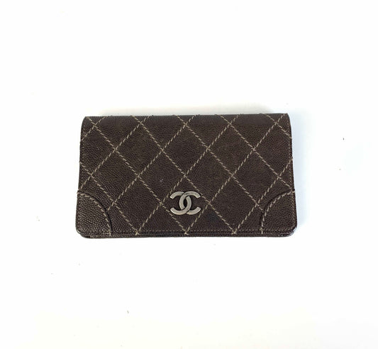 Chanel Quilted Brown Wallet B-1953 -  Designer Accessory