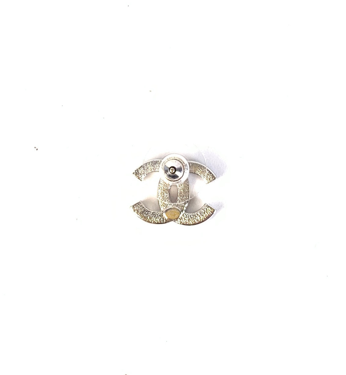Chanel CC Logo Black and Silver Earrings B-1976