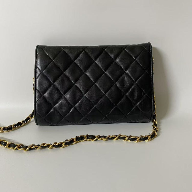 Chanel WOC Black Quilted Leather Crossbody Bag