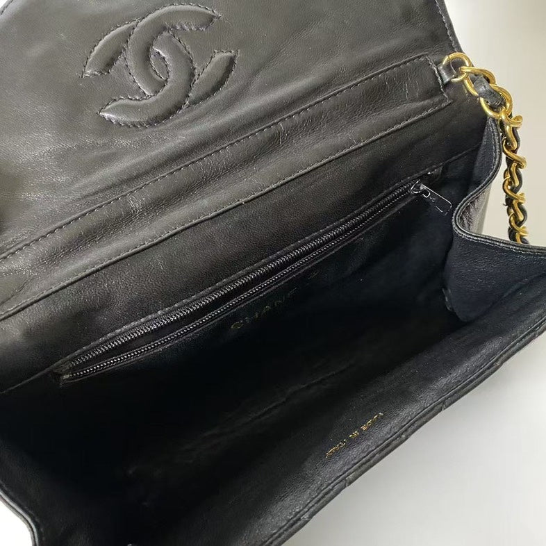 Chanel WOC Black Quilted Leather Crossbody Bag