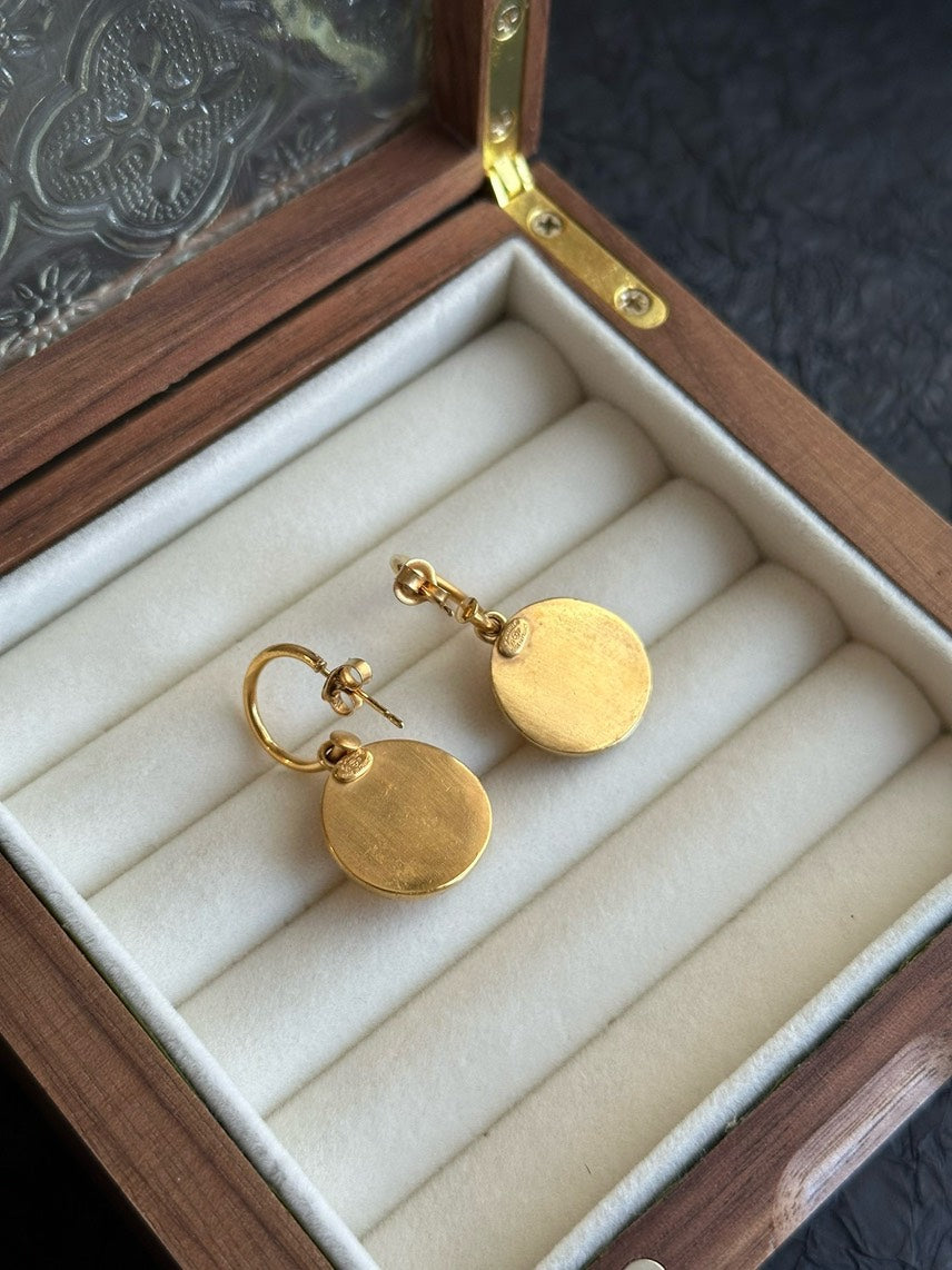 Chanel Gold Statement Earrings  #6E