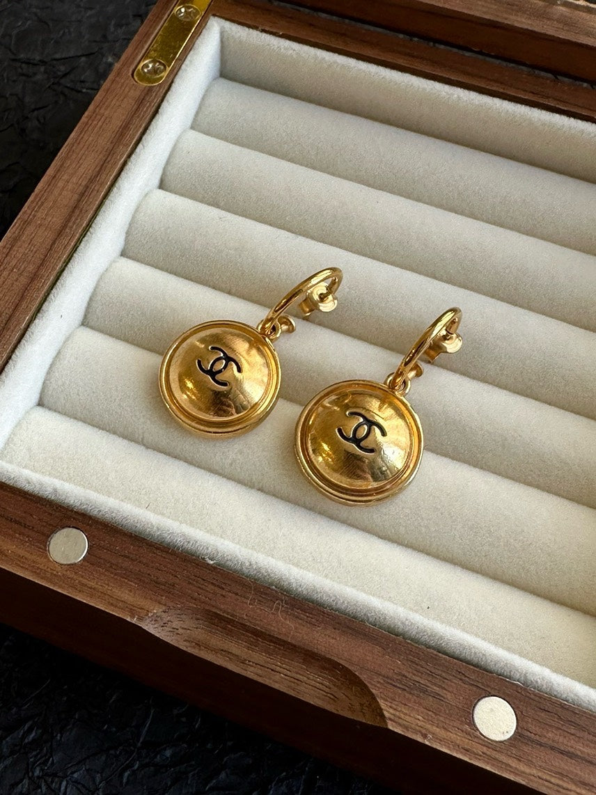 Chanel Gold Statement Earrings  #6E