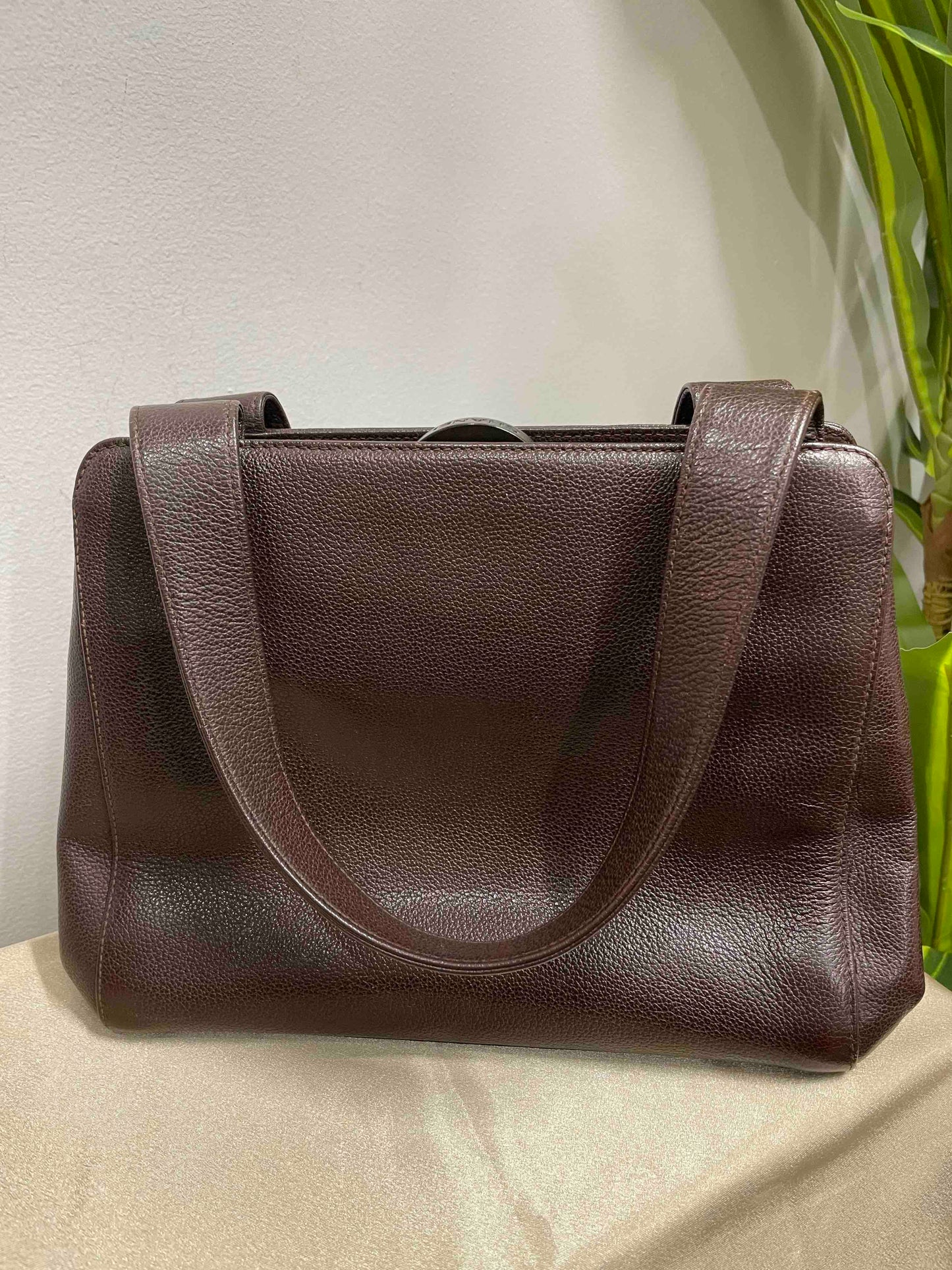 Chanel Vintage Brown Leather Shoulder Bag