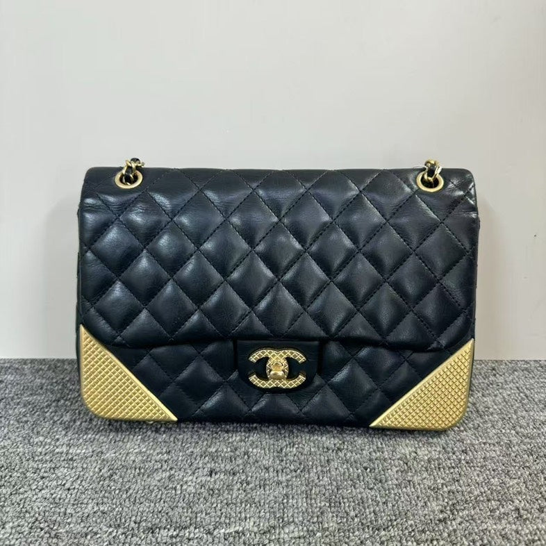 Chanel Quilted Black Leather Shoulder Bag Vintage