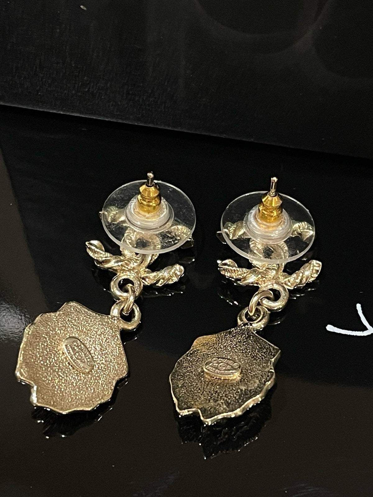 Chanel Lion Earrings Gold Statement