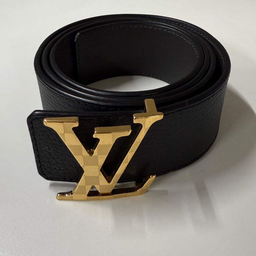 Louis Vuitton Preloved Leather Belt Black Belts